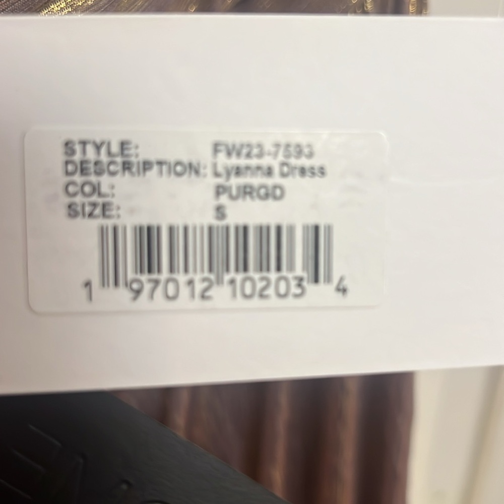 Gold Pleated Strapless  Gown - Picture 7 of 10